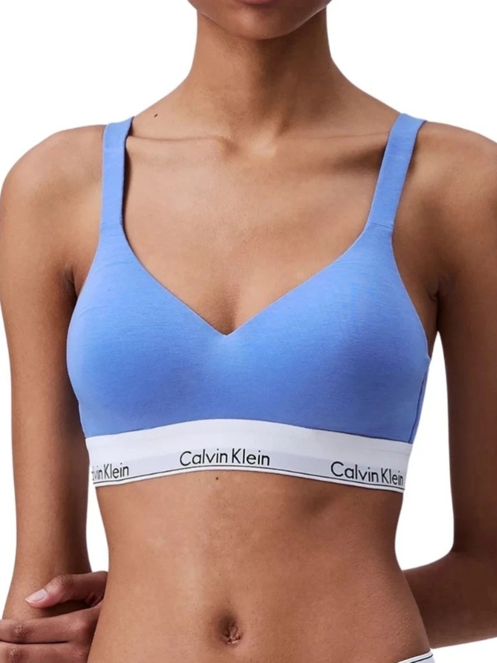 Calvin Klein Women's Icon Cotton Modal Lift Bralette - Blue